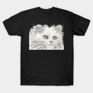 Beauty white cat face  art T-Shirt